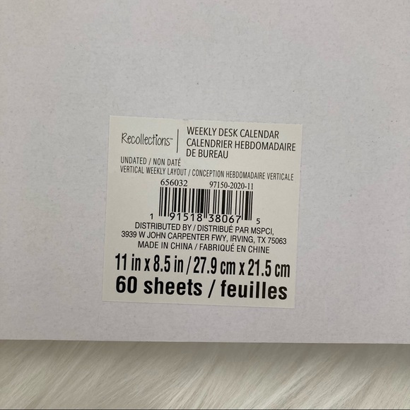 Weekly Desk Calendar - Picture 5 of 5